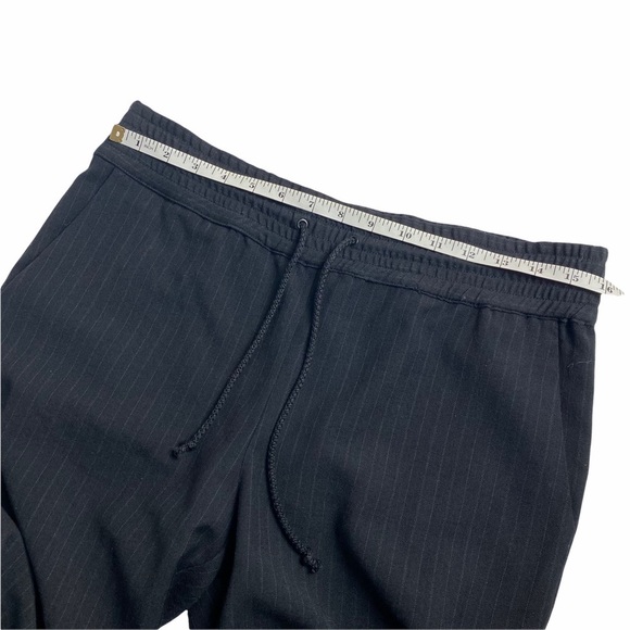 New See by Chloe Charcoal Pinstripe Trousers 42 Pants Virgin Wool Charcoal black - Picture 4 of 9